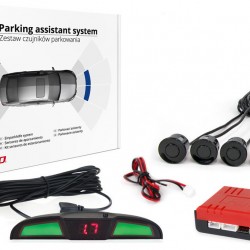 AMiO Σύστημα Παρκαρίσματος Αυτοκινήτου με Οθόνη και 4 Αισθητήρες 22mm σε Μαύρο Χρώμα 02281/AM