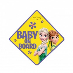 EPBB02 Σήμα BABY ON BOARD-DISNEY FROZEN ΤΕΜ