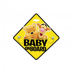 EPBB07 Σήμα BABY ON BOARD-DISNEY WINNIE ΤΕΜ