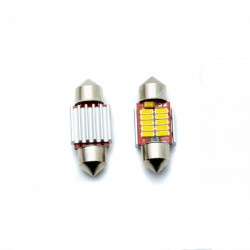 EPL308 LED ΛΑΜΠΑ 42mm 12 SMD 4014 5000K (12 / 24 V) CANBUS - 2 ΤΕΜ.