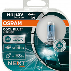 OSRAM H4 12V 60 / 55W P43t Cool Blue INTENSE NextGeneration 5000K + 100% Περισσότερο Φως (64193CBN-HCB) 2τμχ