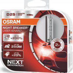 OSRAM D2S 35W Xenarc Night Breaker Laser +200% Περισσότερο Φως (66240XNL-HCB) 2τμχ
