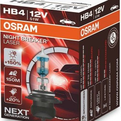 OSRAM 12V HB4 51W +150% ΠΕΡΙΣΣΟΤΕΡΟ ΦΩΣ NIGHT BREAKER® LASER (9006NL) 1τμχ