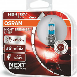 OSRAM 12V HB4 51W +150% ΠΕΡΙΣΣΟΤΕΡΟ ΦΩΣ NIGHT BREAKER® LASER (9006NL-HCB) 2τμχ