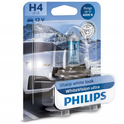 PHILIPS H4 12V 60/55W P43t WhiteVision Ultra 4200K (12342WVUB1) 1τμχ