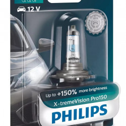 Λάμπα Philips H7 X-treme Vision Pro150 12V 55W Έως 150% Περισσ.Φως 12972XVPB1 1τμχ