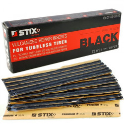 Κορδόνια επισκευής ελαστικών Μεσαια μαύρα 6 mm STIX  (8' / 200 mm) 25ΤΕΜ ΚΟΥΤΙ ΚΩΔ.07-03-5773