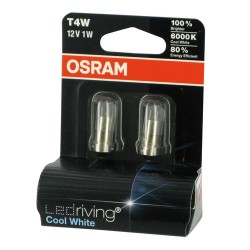 OSRAM LEDriving T4W - 12V - 1W -  BA9s - 6.000K (ΛΕΥΚΟ/ΨΥΧΡΟ) - 2 ΤΕΜ. BLISTER